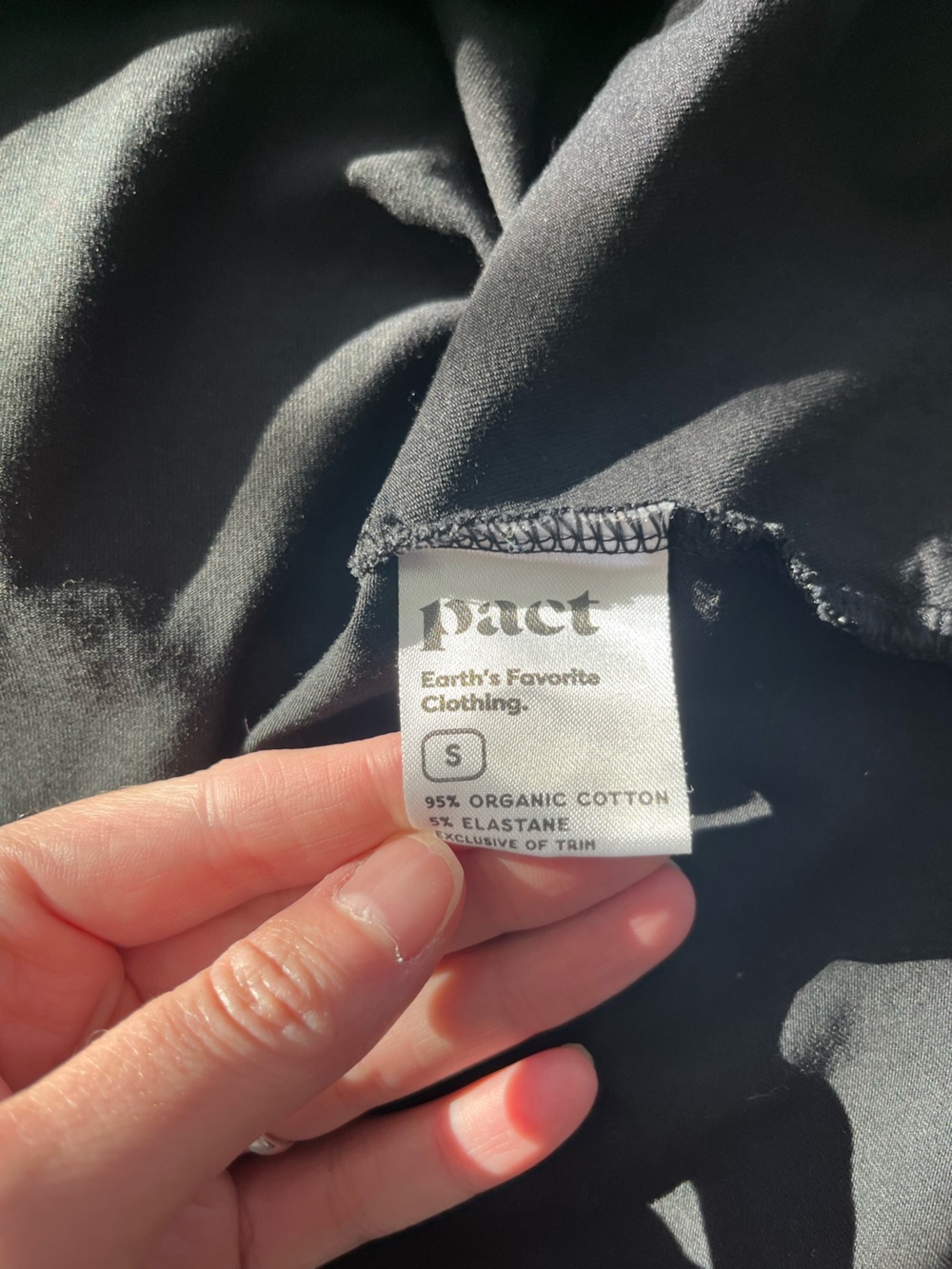 Pact Black Shelf Bra Fit & Flare Organic Stretch Midi Dress - Picture 7 of 11